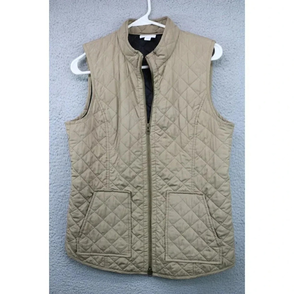 J. Jill Heritage Quilted Vest-Size Small-Brown-Pockets - Picture 1 of 9